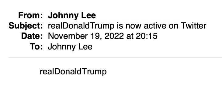 Illustration from “Email me when Elon Musk reactivates Donald Trump’s Twitter account”